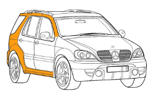 покраска кузова mercedes ml